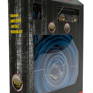 American Bass 0 Gauge Complete CCA (Copper Clad Aluminum) Amplifier Wiring Kit - Car Audio Amp Install Kit with Power, Ground & RCA Cables - Blue