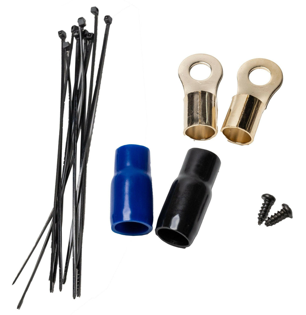 American Bass 0 Gauge Complete CCA (Copper Clad Aluminum) Amplifier Wiring Kit - Car Audio Amp Install Kit with Power, Ground & RCA Cables - Red
