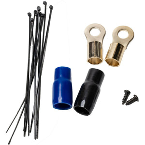 American Bass 0 Gauge Complete CCA (Copper Clad Aluminum) Amplifier Wiring Kit - Car Audio Amp Install Kit with Power, Ground & RCA Cables - Blue