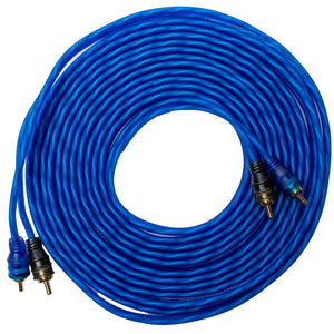 American Bass 0 Gauge Complete CCA (Copper Clad Aluminum) Amplifier Wiring Kit - Car Audio Amp Install Kit with Power, Ground & RCA Cables - Blue