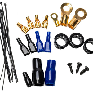 American Bass 4 Gauge Complete CCA (Copper Clad Aluminum) Amplifier Wiring Kit