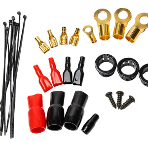 American Bass 4 Gauge Complete CCA (Copper Clad Aluminum) Amplifier Wiring Kit