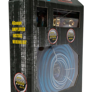 American Bass 4 Gauge Complete CCA (Copper Clad Aluminum) Amplifier Wiring Kit