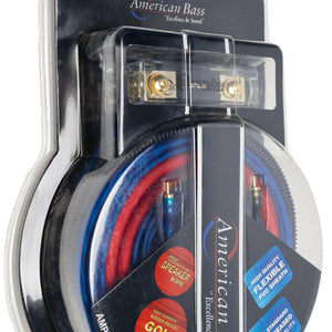 American Bass 4 Gauge Complete CCA (Copper Clad Aluminum) Amplifier Wiring Kit