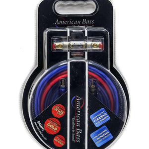 American Bass 8 Gauge Complete CCA (Copper Clad Aluminum) Amplifier Wiring Kit - Car Audio Amp Install Kit with Power, Ground & RCA Cables - Blue