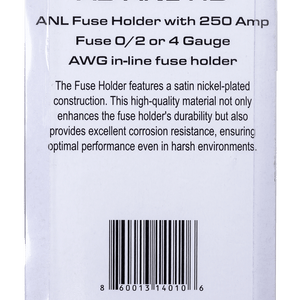 ANL Fuse Holder with 250 Amp Fuse (0/2 or 4 Gauge)