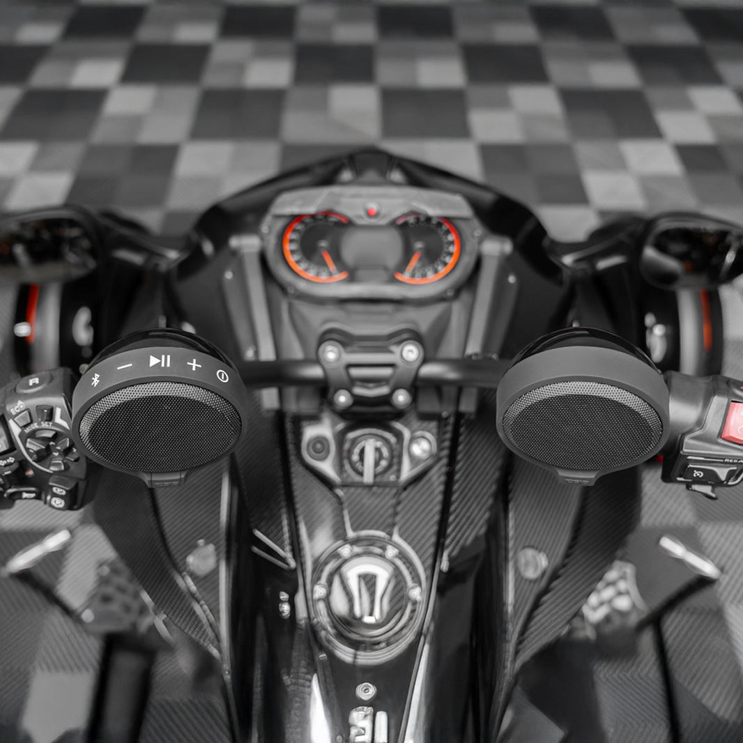 Amplified Handlebar Mounted Bluetooth Speaker System for Can-Am Ryker & Spyder Motorcycles