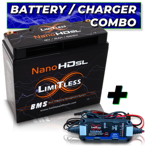 Nano -HD SL 12AH Motorcycle / Power sports Battery With 3.5A Battery Maintainer (BCI 20 Case)