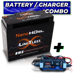 Nano -HD SL 12AH Motorcycle / Power sports Battery With 3.5A Battery Maintainer (BCI 20 Case)