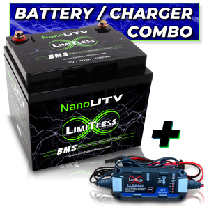 Nano - UTV / Power sports Battery With 3.5A Battery Maintainer
