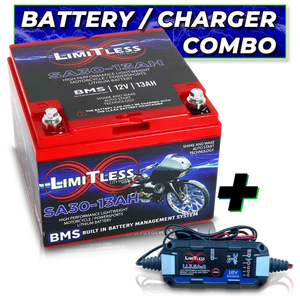 Shake Awake 30 Case 13Ah Smart Motorcycle battery With 3.5A Battery Maintainer