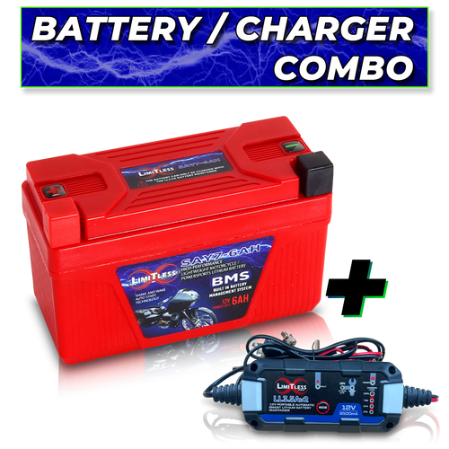 Shake Awake Y7 Case 6Ah Smart Motorcycle battery With 3.5A Battery Maintainer - YES