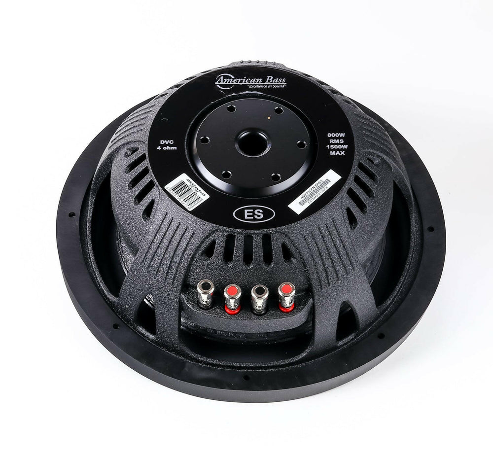 ES 12″ Car Subwoofer | 800 Watts RMS | Dual Voice Coil 2 Ohm or 4 Ohm (Shallow Mount) - 4 Ohm