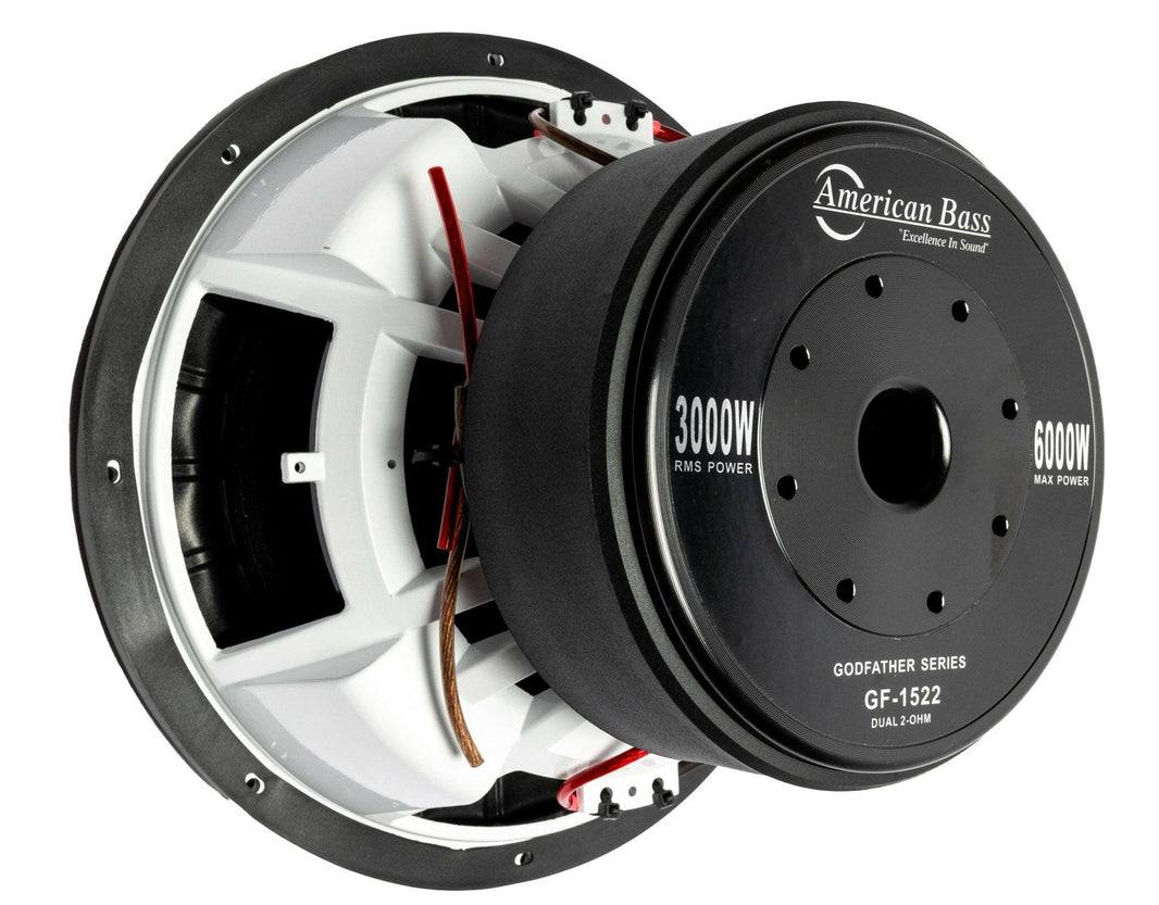 Godfather 15″ Car Subwoofer | 3000 Watts RMS | Dual Voice Coil 1 Ohm or 2 Ohm