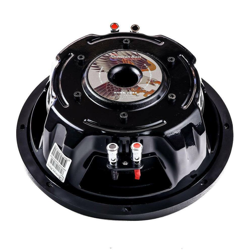 HAWK Slim 10″ Car Subwoofer | 700 Watts RMS | Dual Voice Coil 2 Ohm or 4 Ohm (Shallow Mount) - 2 Ohm