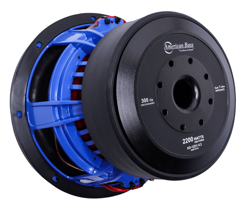 HD 12″ Car Subwoofer | 2000 Watts RMS | Dual Voice Coil 1 Ohm or 2 Ohm - 2 Ohm