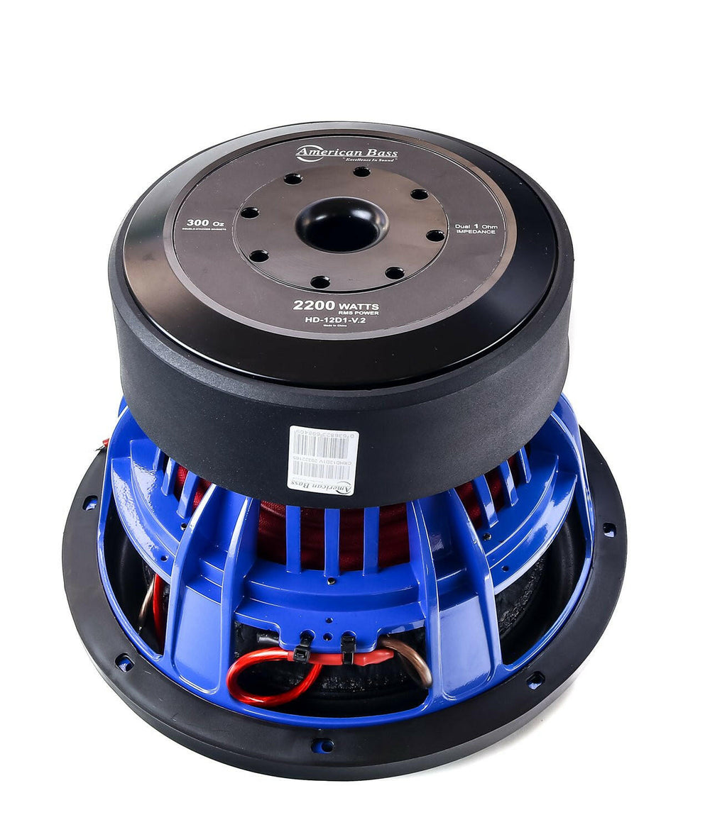 HD 12″ Car Subwoofer | 2000 Watts RMS | Dual Voice Coil 1 Ohm or 2 Ohm - 1 Ohm