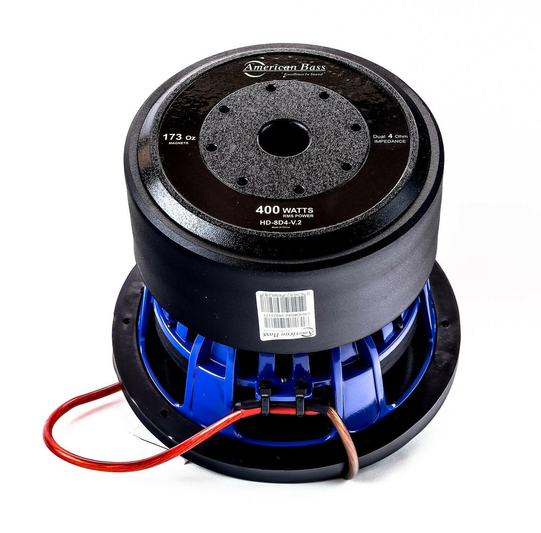 HD 8″ Car Subwoofer | 400 Watts RMS | Dual Voice Coil 2 Ohm or 4 Ohm