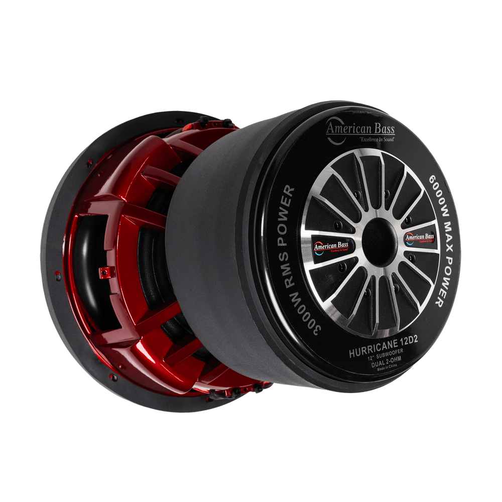 Hurricane 12″ Car Subwoofer |  3000 Watts RMS | Dual Voice Coil 1 Ohm or 2 Ohm