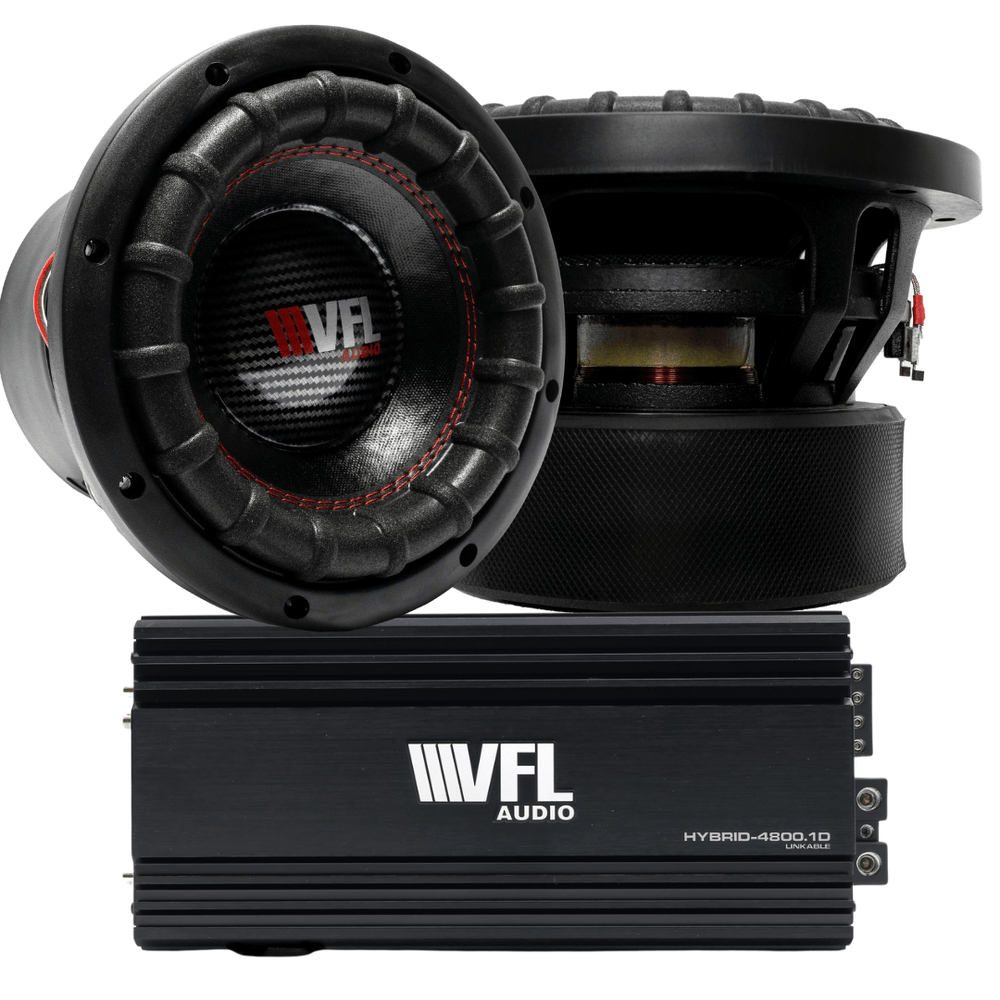 Power Pack: 2 VFL Comp 8D4 V2 Subwoofers + VFL Hybrid 4800.1 Amplifier - 2