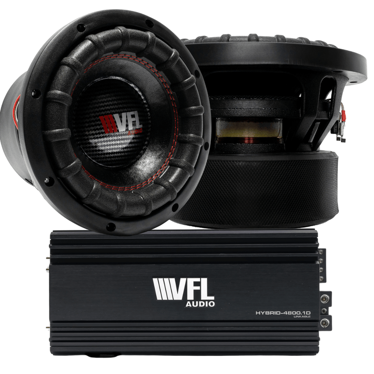 Power Pack: 2 VFL Comp 8D4 V2 Subwoofers + VFL Hybrid 4800.1 Amplifier - 2