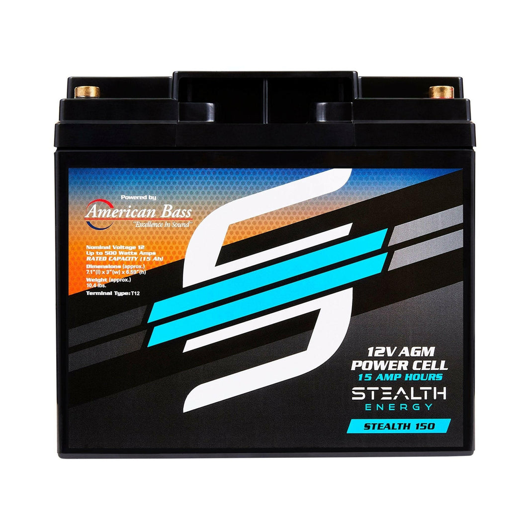 ST-150 American Bass Audio Stealth 150 | 15Ah AGM Battery | Maintenance-Free, Sealed Power for Car Audio & More - 15Ah AGM
