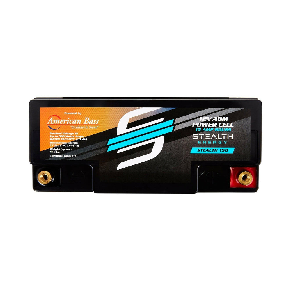 ST-150 American Bass Audio Stealth 150 | 15Ah AGM Battery | Maintenance-Free, Sealed Power for Car Audio & More - 15Ah AGM