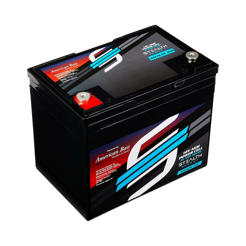 ST-350 American Bass Audio Stealth 350 | 35Ah AGM Battery | Maintenance-Free, Sealed Power for Car Audio & More - 35Ah AGM