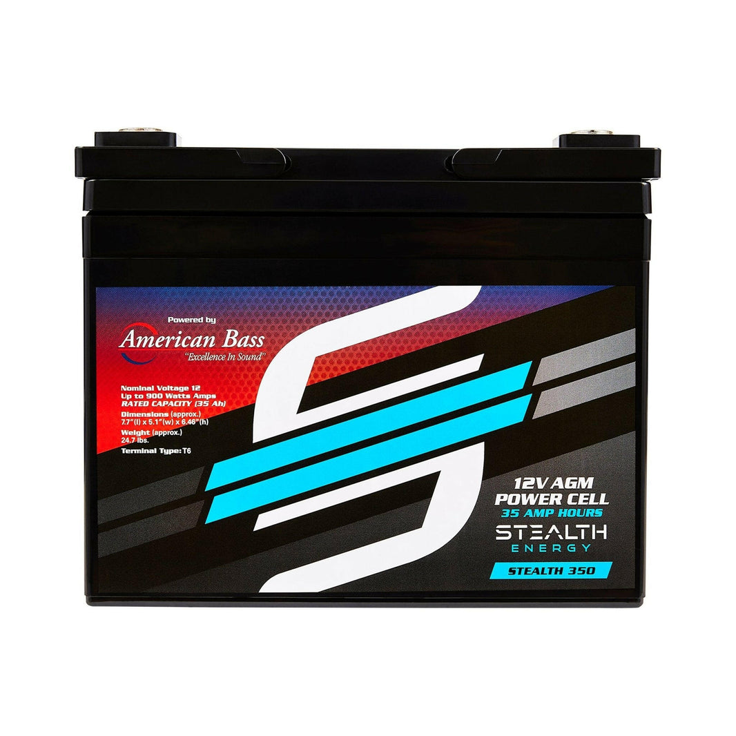 ST-350 American Bass Audio Stealth 350 | 35Ah AGM Battery | Maintenance-Free, Sealed Power for Car Audio & More - 35Ah AGM