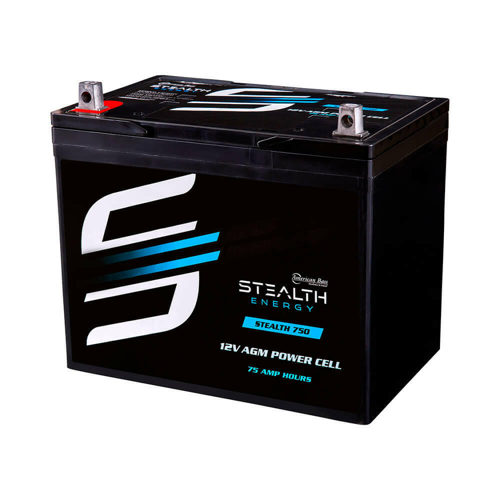 ST-750 American Bass Audio Stealth 750 | 75Ah AGM Battery | Maintenance-Free, Sealed Power for Car Audio & More - 75Ah AGM
