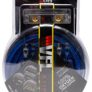 VFL 0 Gauge Complete OFC (Oxygen Free Copper) Amplifier Wiring Kit - High Power Car Audio Amp Install Kit with Power, Ground & RCA Cables - Version 1