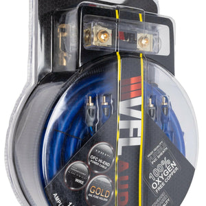 VFL 0 Gauge Complete OFC (Oxygen Free Copper) Amplifier Wiring Kit - High Power Car Audio Amp Install Kit with Power, Ground & RCA Cables - Version 1