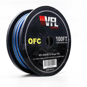 VFL 12 Gauge OFC Wire 100ft Roll - Blue and Black