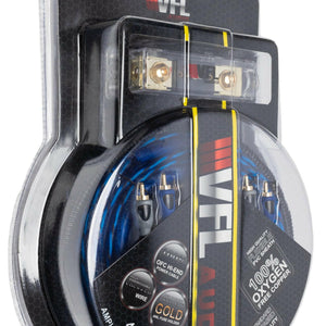 VFL 4 Gauge Complete OFC (Oxygen Free Copper) Amplifier Wiring Kit - High Power Car Audio Amp Install Kit with Power, Ground & RCA Cables - Version 1