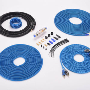 VFL 8 Gauge Complete OFC (Oxygen Free Copper) Amplifier Wiring Kit - High Power Car Audio Amp Install Kit with Power, Ground & RCA Cables - Version 1