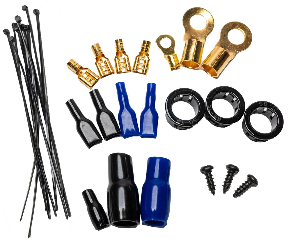 VFL 8 Gauge Complete OFC (Oxygen Free Copper) Amplifier Wiring Kit - High Power Car Audio Amp Install Kit with Power, Ground & RCA Cables - Version 1