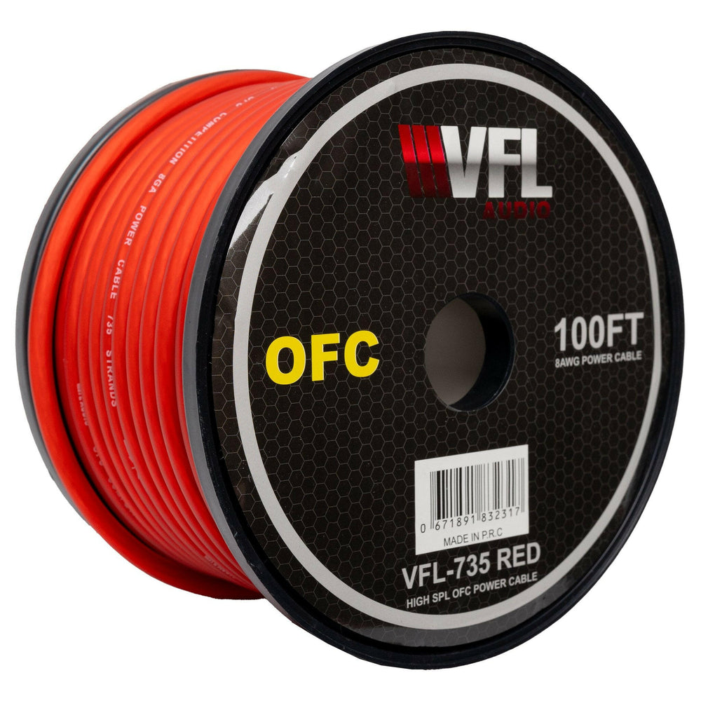 VFL 8 Gauge OFC Wire 100ft Roll