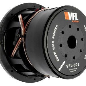 VFL 8″ Car Subwoofer | 600 Watts RMS | Dual Voice Coil 2 Ohm or 4 Ohm