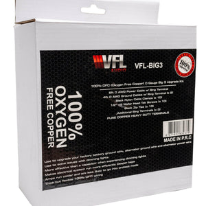 VFL Audio BIG3 100% Oxygen-Free Copper 0 Gauge Amplifier Kit - Version 1