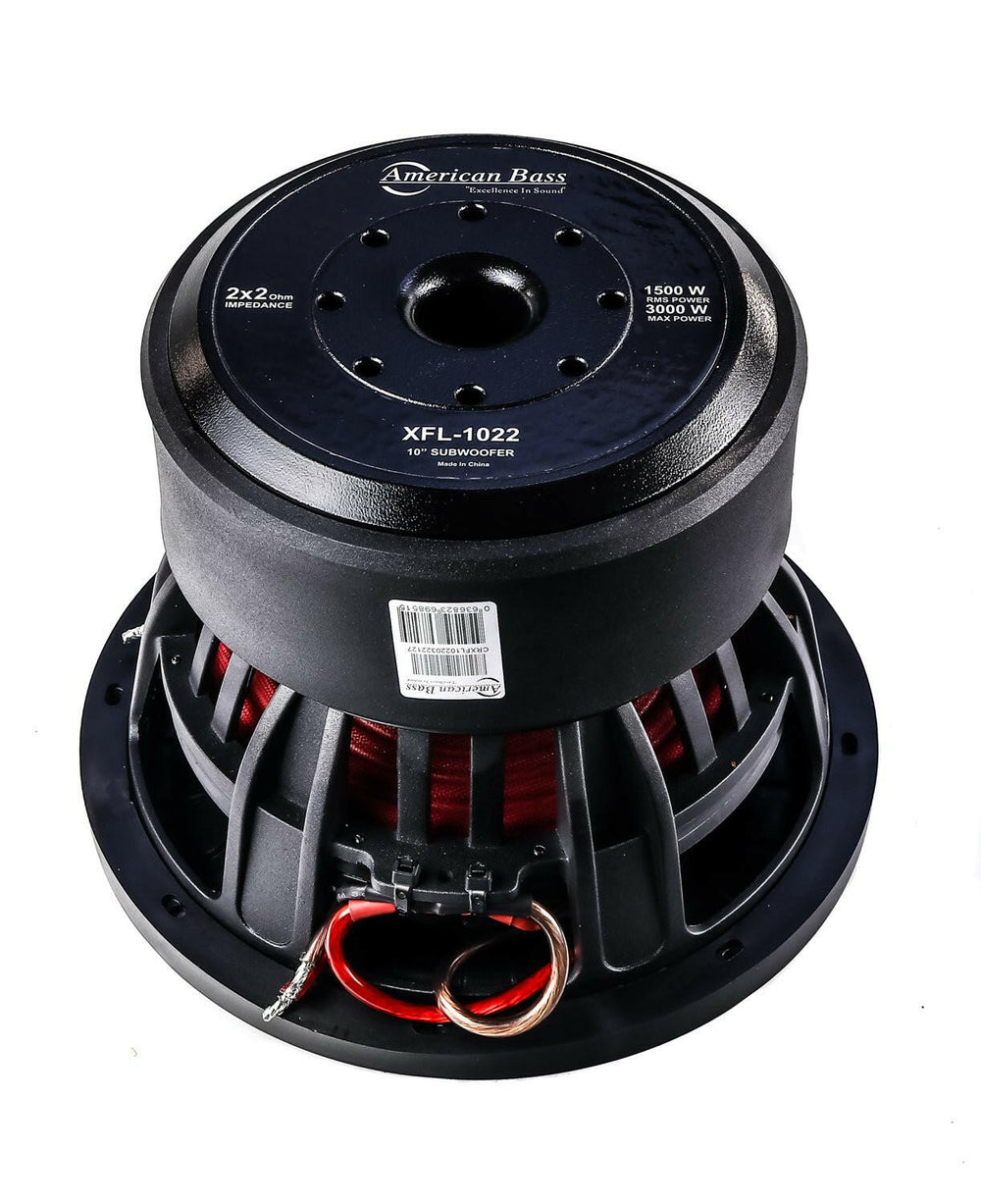 XFL 10″ Car Subwoofer | 1500 Watts RMS | Dual Voice Coil 2 Ohm or 4 Ohm