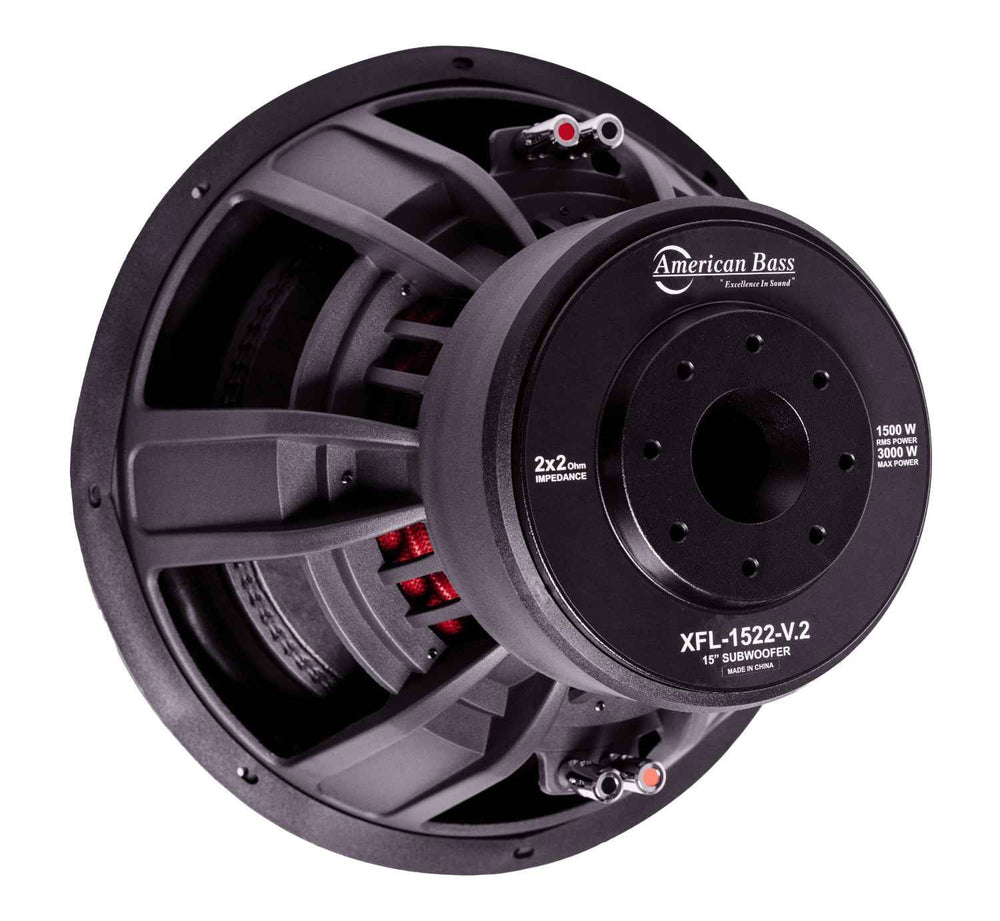XFL 15″ Car Subwoofer | 1500 Watts RMS | Dual Voice Coil 2 Ohm or 4 Ohm - 2 Ohm